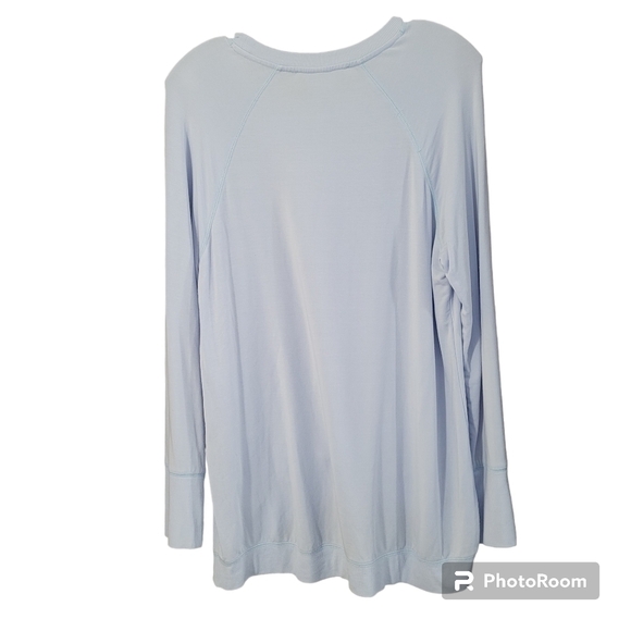 WORKSHOP Andrea Jovine light blue long sleeve front long sleeve top - Picture 2 of 4